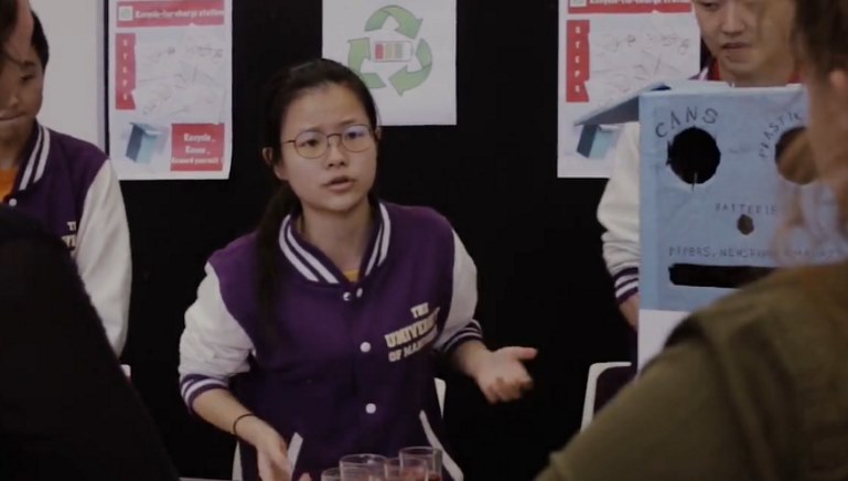 International students in a classroom